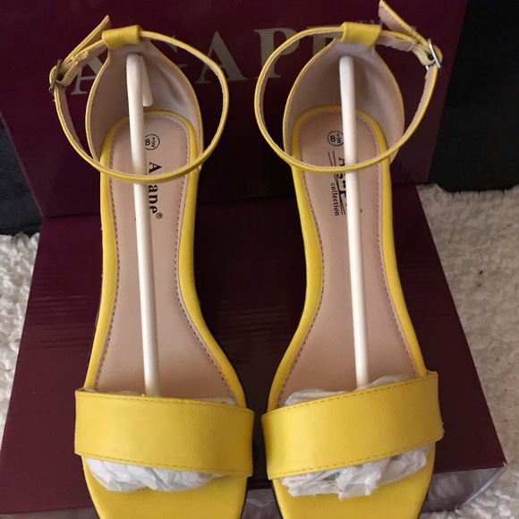 Agape Shoes - 🌸Yellow strappy Sandle wedges 8.5 New in Box Summer Wedge heel Sandles